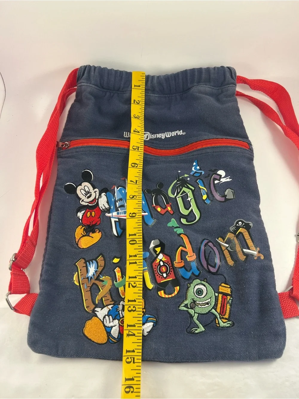 Disney World Magic Kingdom Cotton Cinch Backpack
